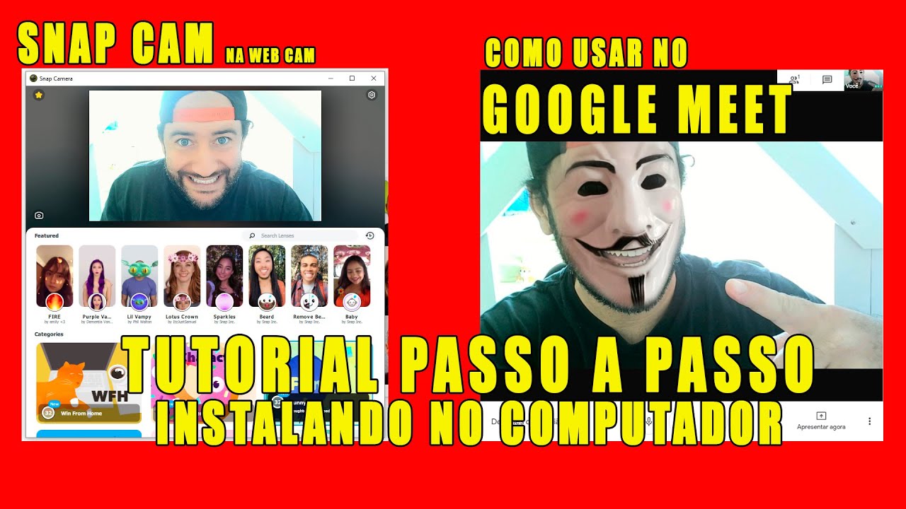 TUTORIAL: Snapcamera no Google Meet - Como tirar o fundo, efeitos Chroma Key no Google Meet