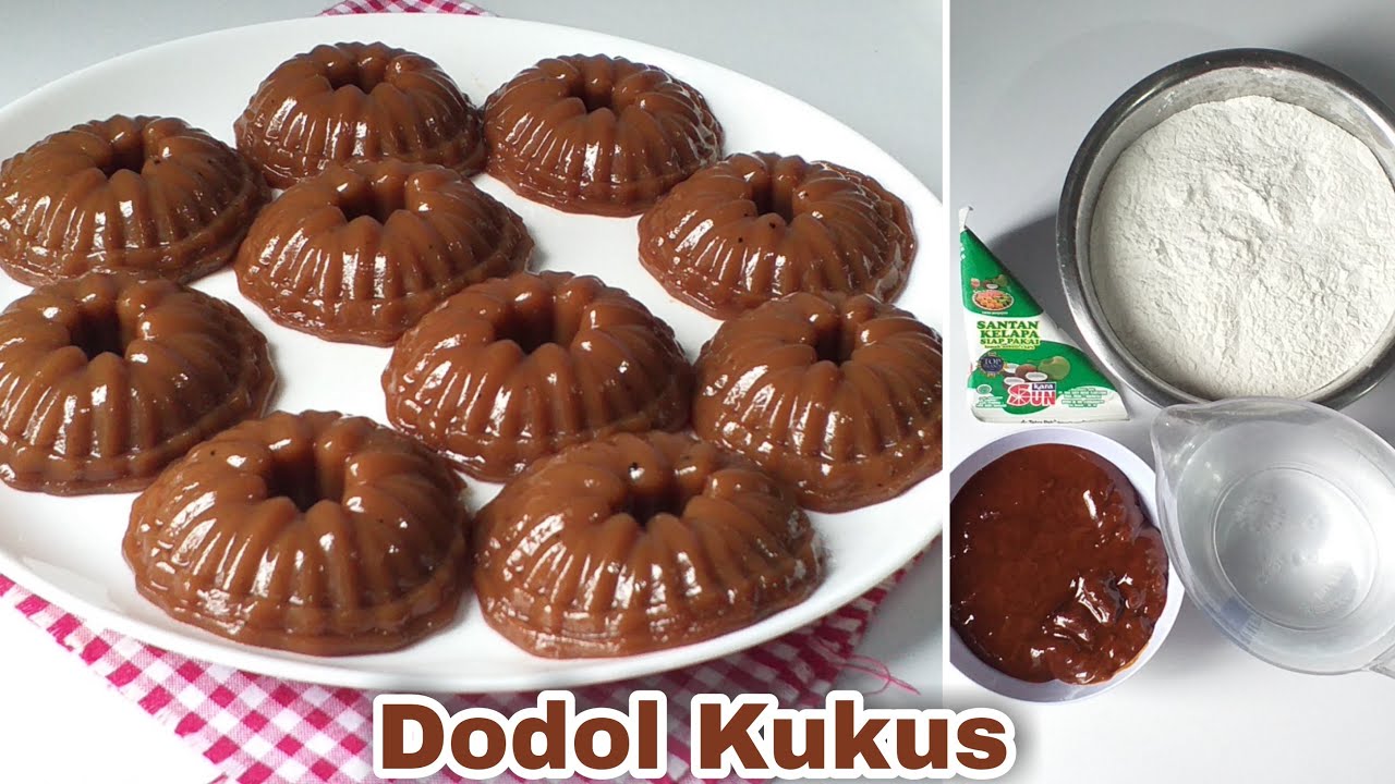 DODOL KUKUS SANTAN INSTAN, 4 BAHAN HASILNYA JADI 18 BUAH. Lembut, Kenyal, Legit, Manisnya Pas
