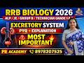 RRB Biology 2026 | Excretory System PYQs | Important Questions | RRB JE / ALP | PR ACADEMY |