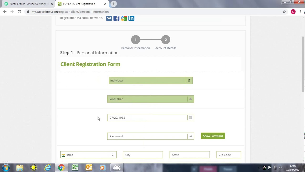 SUPER FOREX ACCOUNT OPENING PROCESS