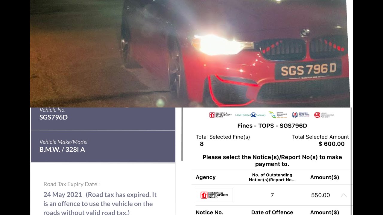 14jul2021 Sgds796d Bmw 328 Expired Road Tax Unpaid Fines Tried To Tailgate But Failed Youtube