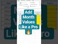 Excel Hack: Add Month Values Like a Pro 🔥 @DataNext-01 #CtrlShiftF3 #exceltips #shorts #excel