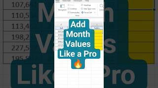Excel Hack: Add Month Values Like a Pro 🔥 @DataNext-01 #CtrlShiftF3 #exceltips #shorts #excel