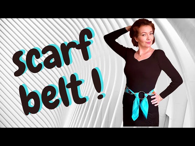 5 ideas on how to wear your SCARF as a BELT (for dress or jeans). - YouTube