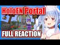 【ENG Sub】Pekora REACTS to HoloEN Portal Buildings *FULL REACTION* - Minecraft JP Server 【Hololive】