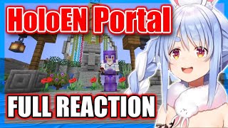 【ENG Sub】Pekora REACTS to HoloEN Portal Buildings *FULL REACTION* - Minecraft JP Server 【Hololive】