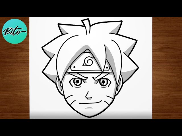 Como desenhar BORUTO UZUMAKI passo a passo 