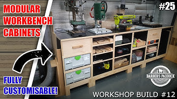 Building custom modular workbench cabinets