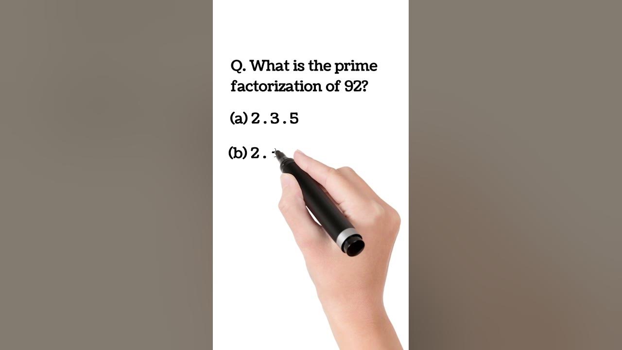 Prime Factorization of 92 - YouTube