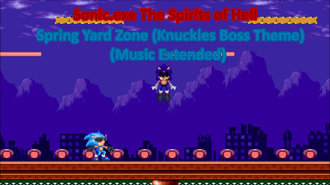 Sonic Exe The Spirits Of Hell Spring Yard Zone Knuckles Boss Theme Music Exe Tended Youtube - sonic spring yard zone remix roblox id