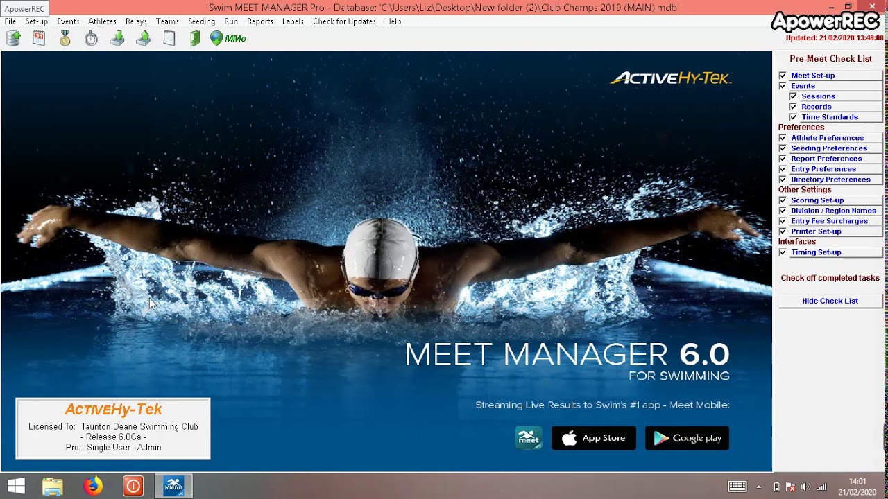 SST Step 3 Export HyTek Meet Manager Startlists YouTube