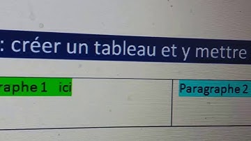 WORD  2010 COMMENT CONVERTIR LE TEXTE EN TABLEAU