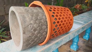 Cement craft ideas Making Flower Pots From Create Unique Pot From Plastic Mold