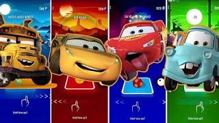 🏎️ Cursed Miss Fritter vs Dinoco King vs Lightning McQueen vs Tow Mater | Coffin Dance 💃