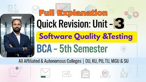 Softwarekwaliteit en testen UNIT 3 Snelle revisie Korte en lange imp-vragen 2025-26 BCA V 5e seme...