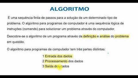 O algoritmo e a solução de problemas em programação de computador.
