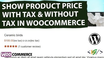 How to Show Product Prices With Tax and Without Tax in using Custom Code in WooCommerce WordPress