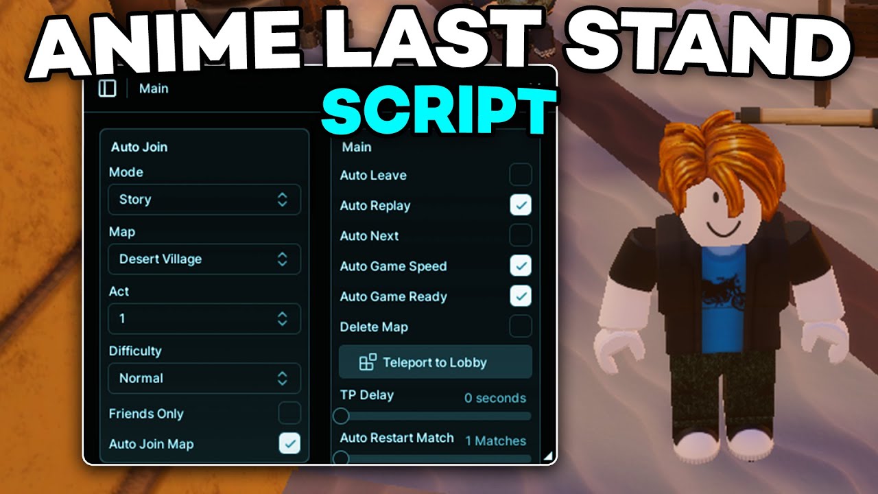 [FREE] Anime Last Stand Script | Auto Play, Macro, Auto Join, Anti AFK | PC & MOBILE