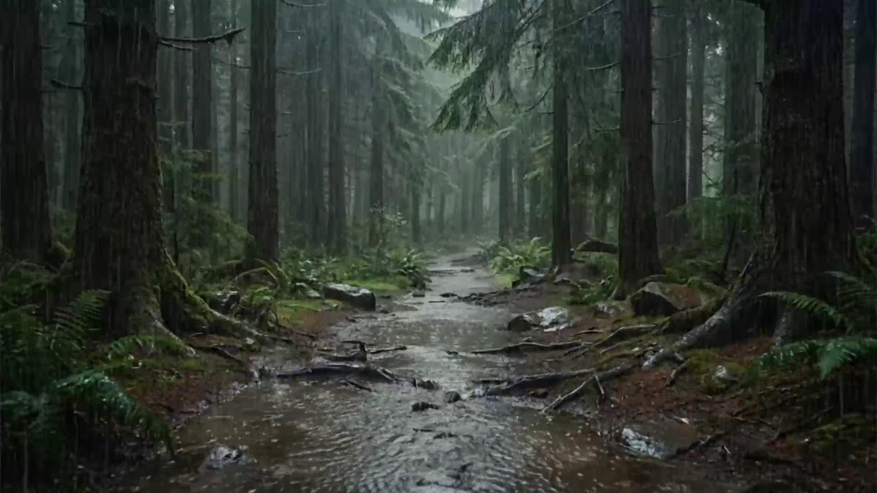 Soothing Rainfall Under the Forest Canopy 🌿 | Natural White Noise for Better Sleep & Anxiety Relief