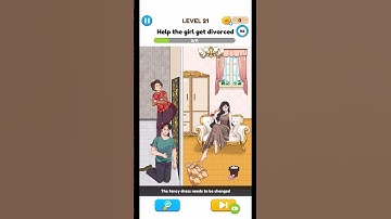 Annoying Puzzle Game - Level 21 - Help the girl get divorced.