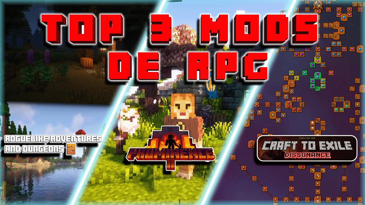Top 3 modpacks de RPG para MINECRAFT - Vote na nova série - YouTube
