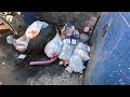 Yard Waste & Trash Pickup – Garbage Truck Hopper POV | Residential Route