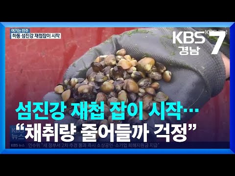 [여기는 진주] 섬진강 <strong>재첩</strong> 잡이 시작…“수해 탓에 채취량 줄어들까 걱정” / KBS  2022.04.28.