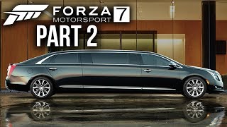 FORZA MOTORSPORT 7 Gameplay Walkthrough Part 2 - 10 PIN BOWLING LIMO & KEN BLOCK