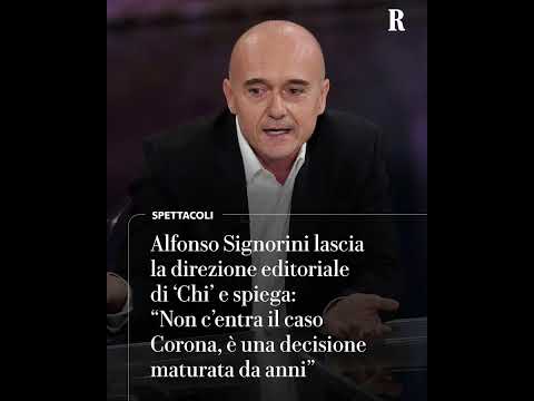Video Alfonso Signorini lascia “Chi”. “Non c’entra il caso Corona, decisione maturata da anni”