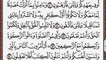 سورة البقرة من الآية 40 إلى الآية 46 بصوت القارئ أحمد العجمي