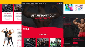 How To Make Complete Responsive FITNESS Website Using HTML/CSS ( SASS )/JQUERY From Scratch