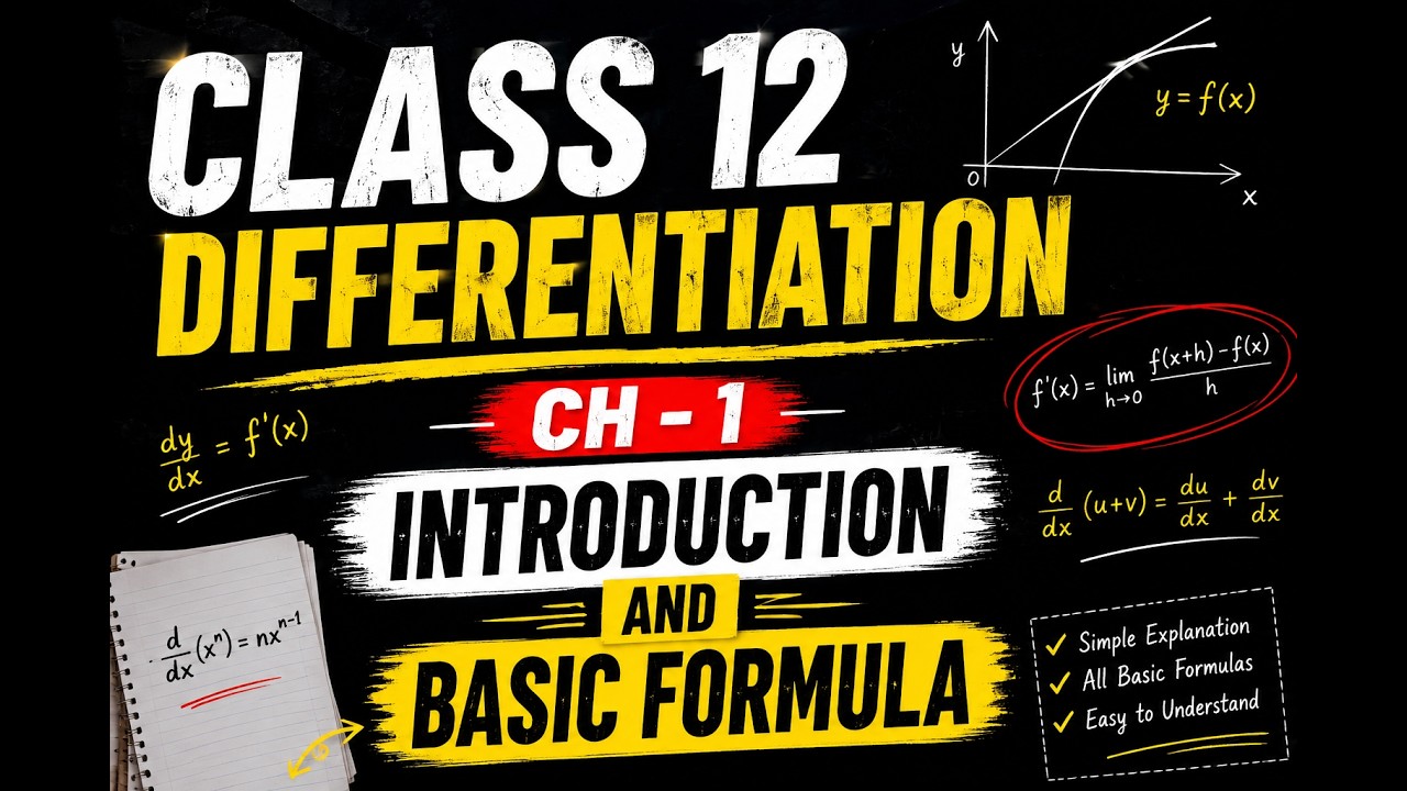 Differentiation One Shot 🔥 | Intro + Basic Formula | Class 12 - YouTube