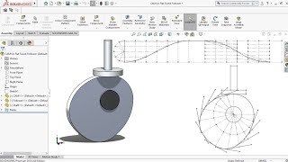 Cam profile design for flat faced follower in solidworks