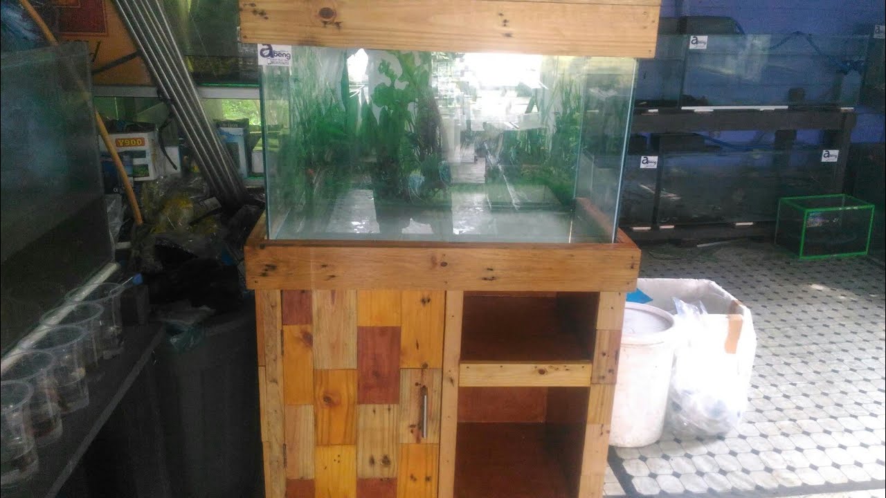  LEMARI AQUARIUM BAHAN JATI BELANDA KAYU PALET YouTube