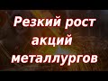 Резкий рост акций металлургов на бирже! Курс доллара.