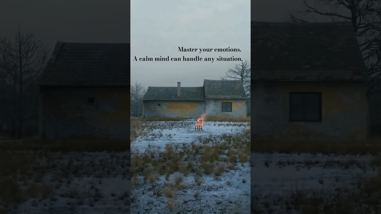 master your emotions. 