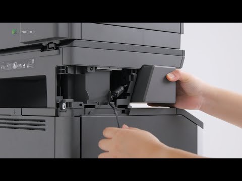 MX532/MX632/XM3350—Installing the convenience stapler