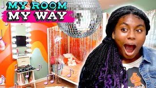 Sisters Get a Funky New Disco Dance Room! | Kids Room Makeover | MY ROOM MY WAY