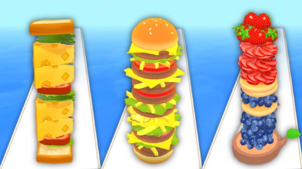 SANDWICH RUNNER vs BURGER RUSH vs PANCAKE RUN - Triple Game