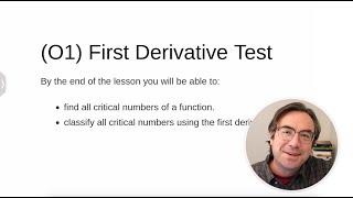 MTH 141 Prep - First Derivative Test