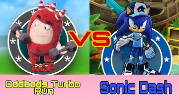 Fuse vs Slugger Sonic | Oddbods Turbo Run vs Sonic Dash | Gameplay | Games Walkthrough