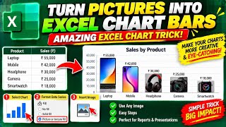 Turn Pictures into Excel Chart Bars! 🖼️📊 | Amazing Excel Chart Trick in excel #advancedexcel 