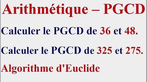 PGCD - Algorithme d
