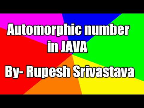 Automorphic number in JAVA