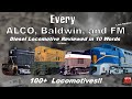 Every alco blw fm and lh diesel locomotive reviewed in 10 words or less