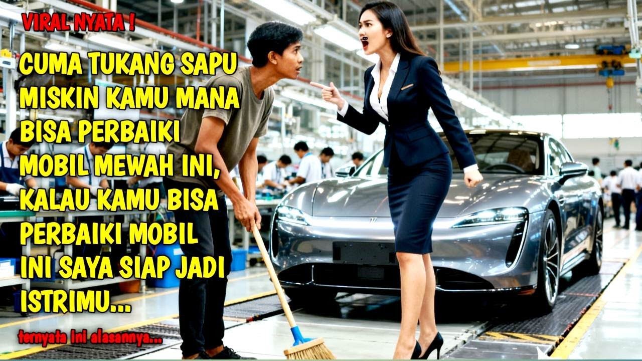 KISAH NYATA VIRAL- CUMA TUKANG SAPU MISKIN KAMU MANA BISA PERBAIKI MOBIL MEWAH INI, KALAU KAMU BISA 