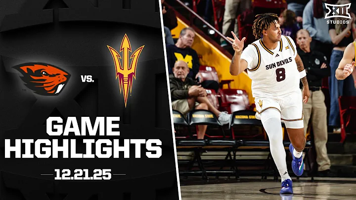 Oregon State vs. Arizona State Game Highlights | 2025-26 Big 12 Men’s Basketball