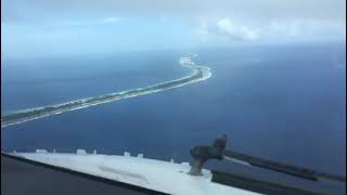 Landing at Majuro atoll in the Pacific (Time lapse)