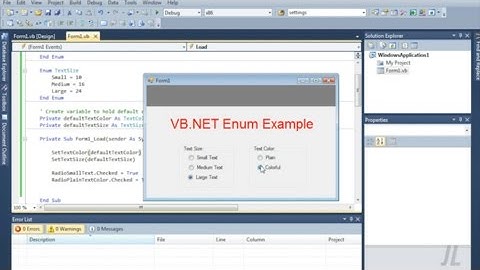 Enum example - VB.Net