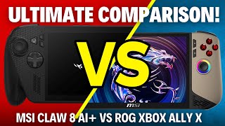 ROG Xbox Ally X vs. MSI CLAW 8 AI+ | THE ULTIMATE COMPARISON VIDEO